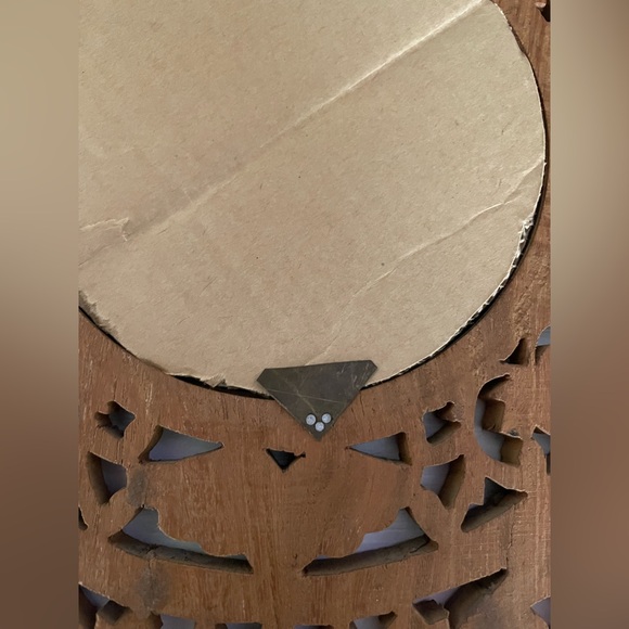 Vintage Bohemian Style Wood Mirror Wooden Frame Hand Carved 15x10” - Picture 5 of 5